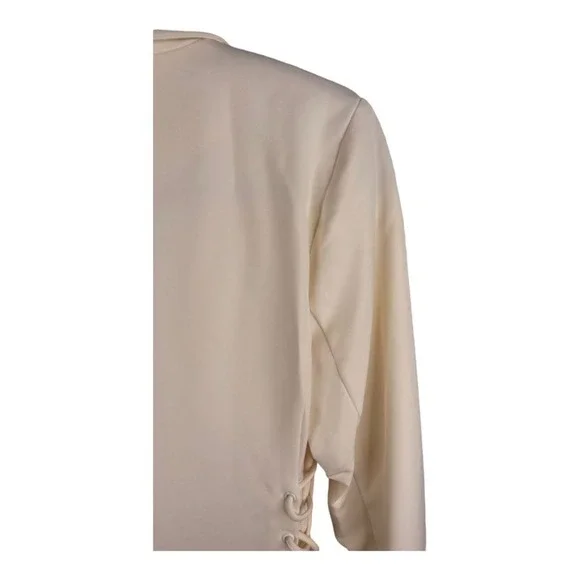 NWT NBD Brave Wrap Blazer Dress Lace Up Side White Size Medium